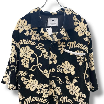 MARINE SERRE JACQUARD TOWEL SHIRT Black Size 44