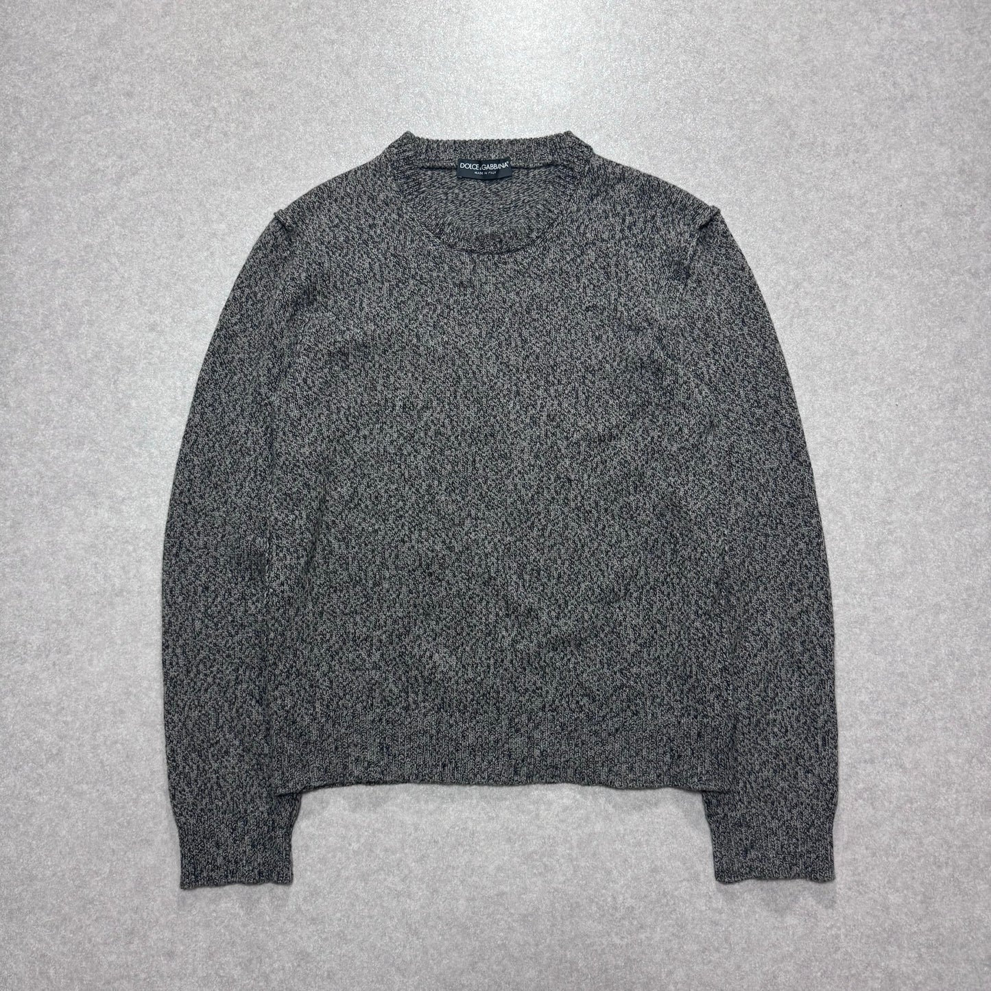 Dolce & Gabbana Gray Wool Knit Shirt Size M
