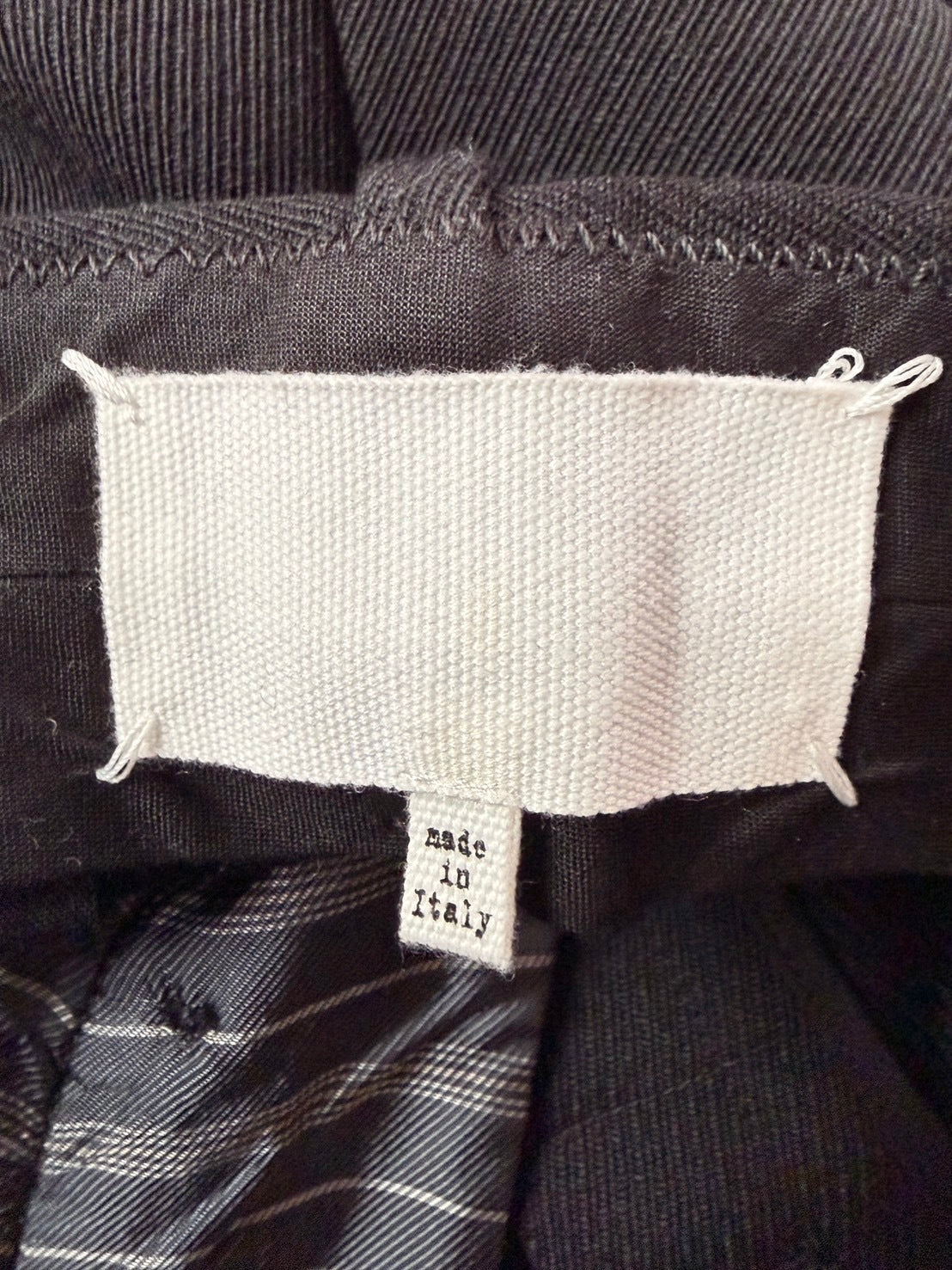 Martin Margiela Wool Mohair Plain White Tag Pants Black