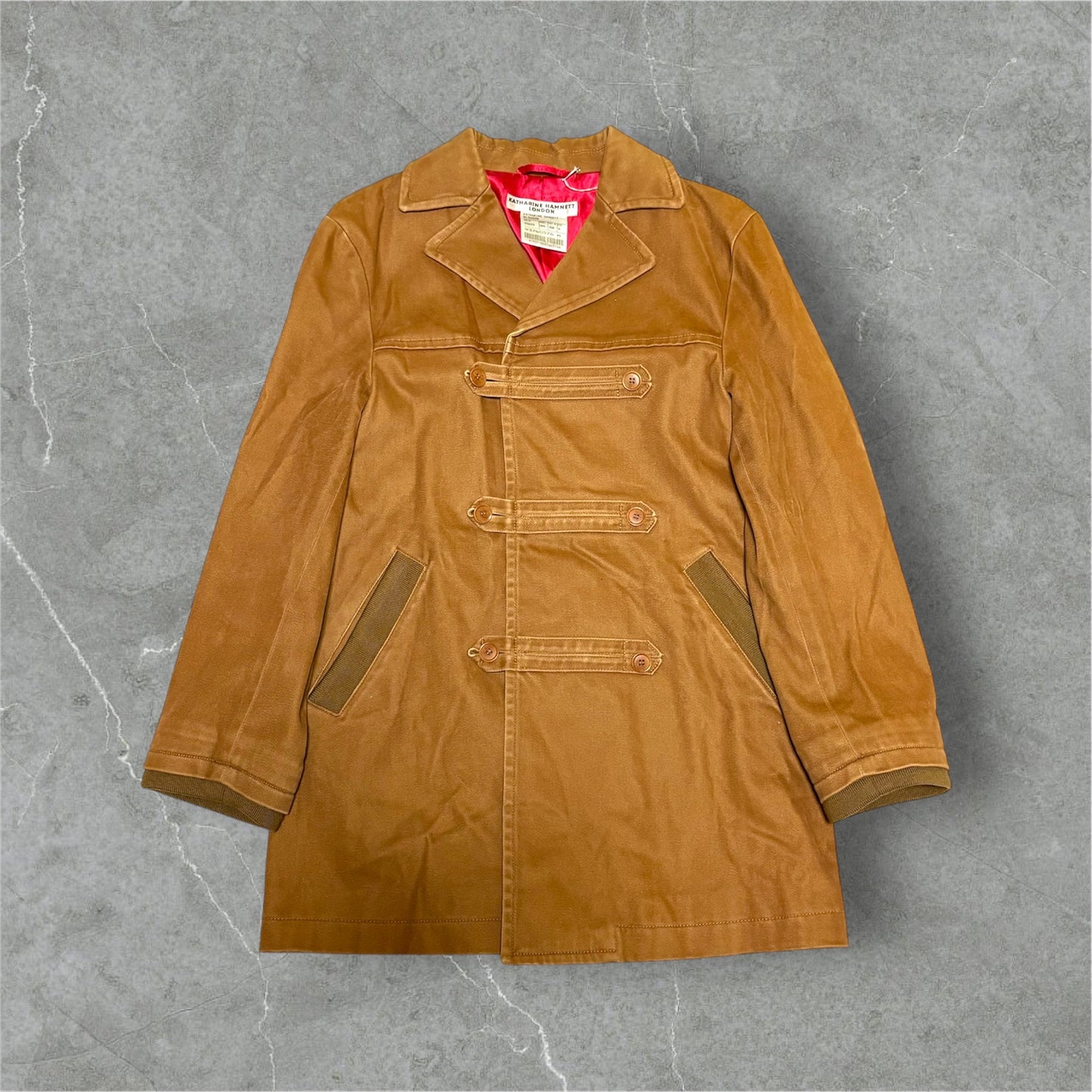KATHARINE HAMNETT LONDON 90s Cotton Half Coat Size M