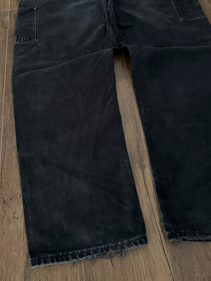 Vintage Carhartt Faded Black Double Knee Work Pants
