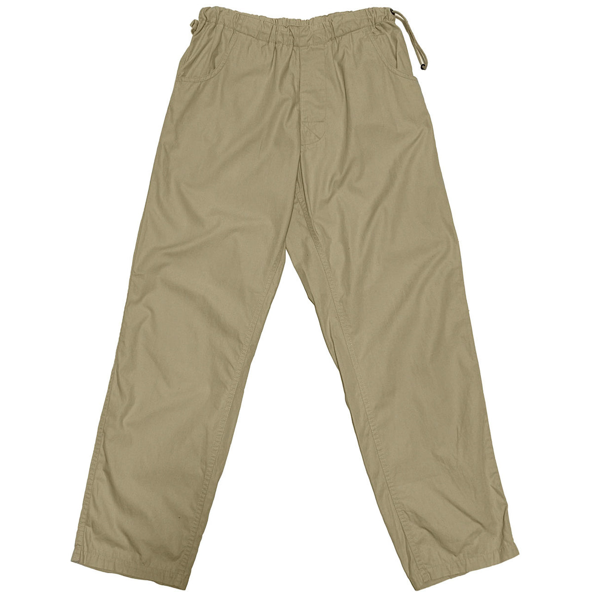 GOODENOUGH 2000s Cotton Drawstring Trousers Beige Size M