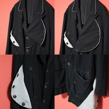 Yohji Yamamoto 06SS Asymmetrical Chesterfield Coat Size 2