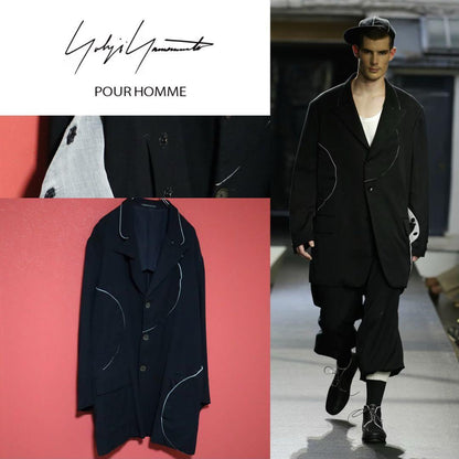 Yohji Yamamoto 06SS Asymmetrical Chesterfield Coat Size 2