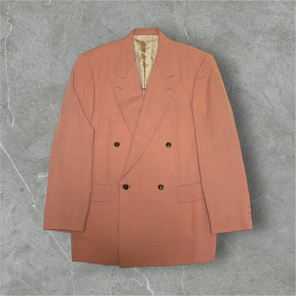 MEN'S BIGI 80s/90s Salmon Pink DB Tailored Jacket