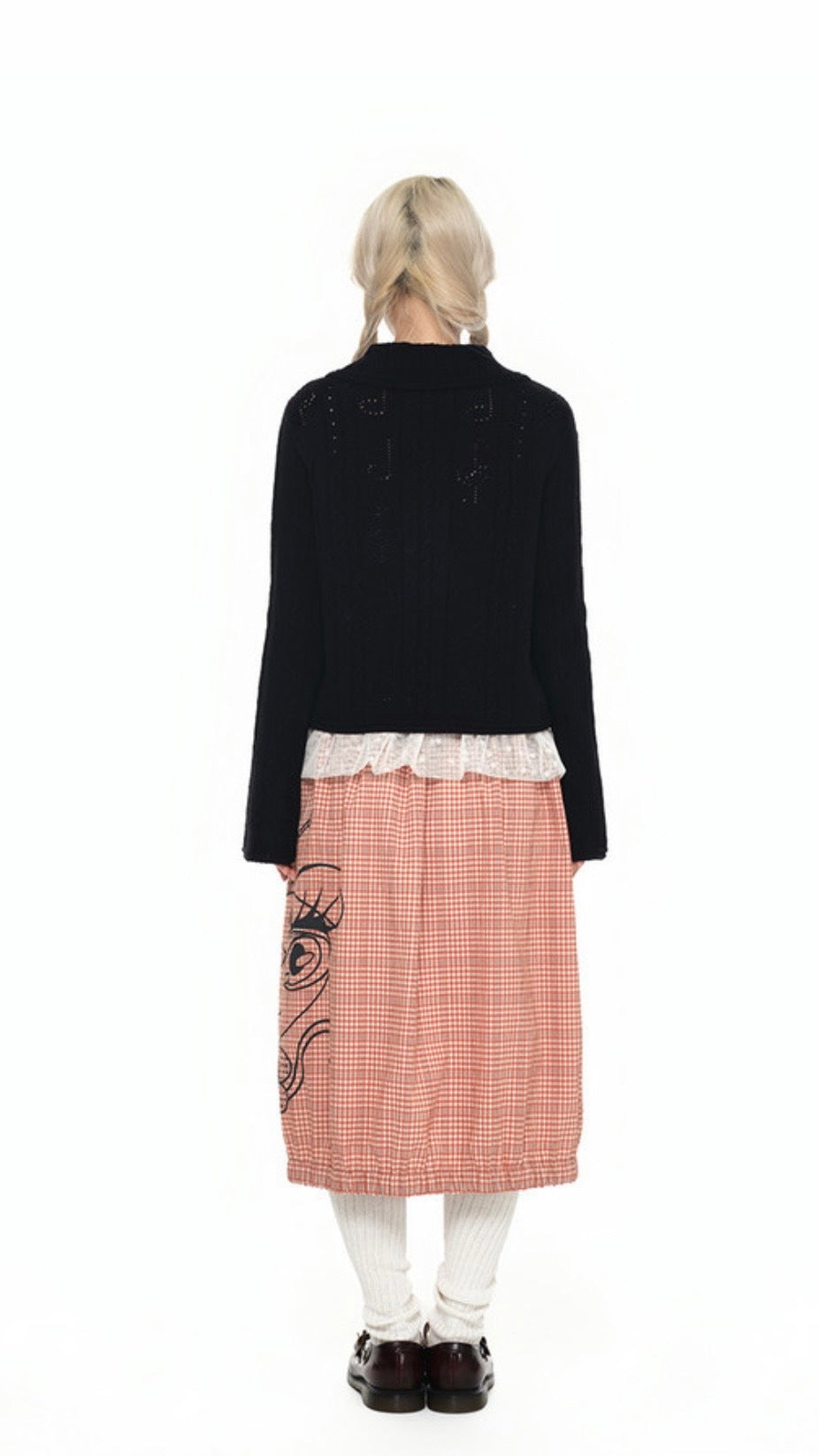 YOUTH BATH Black Lace Up Shawl Collar Cardigan Size S