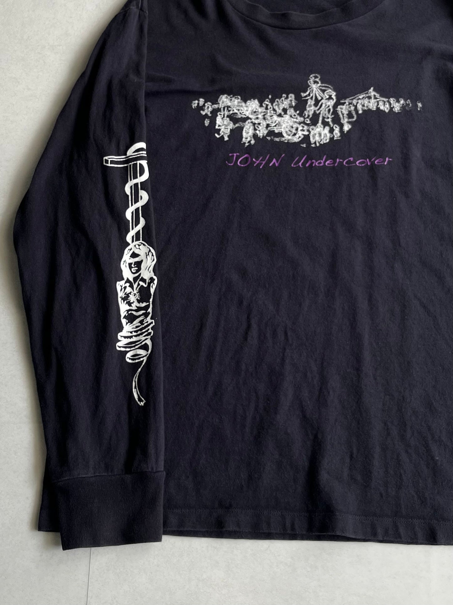 Undercover John Undercover Black Sleeve Henley Size 2