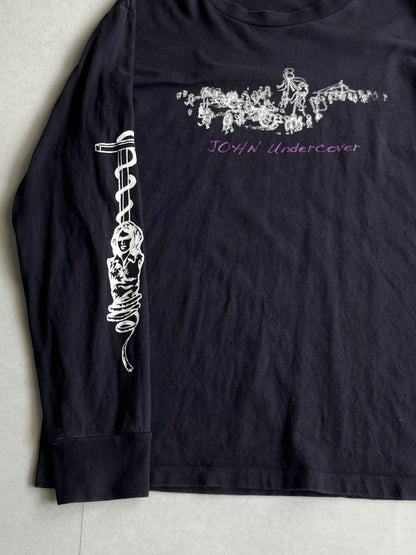 Undercover John Undercover Black Sleeve Henley Size 2