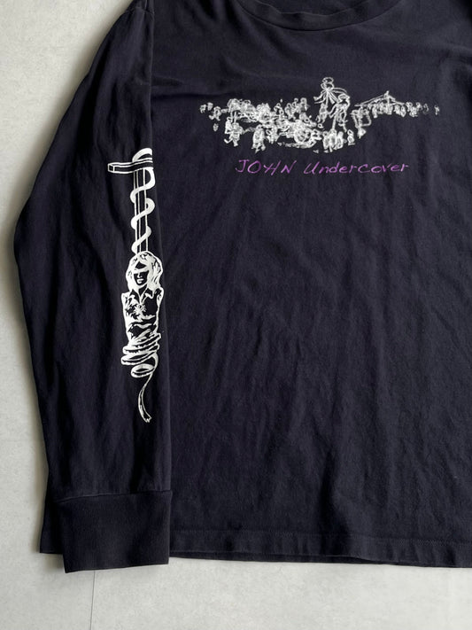 Undercover John Undercover Black Sleeve Henley Size 2