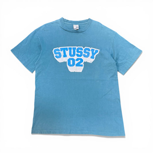 Vintage Stussy 00s Blue Single Stitch T-Shirt Size LARGE