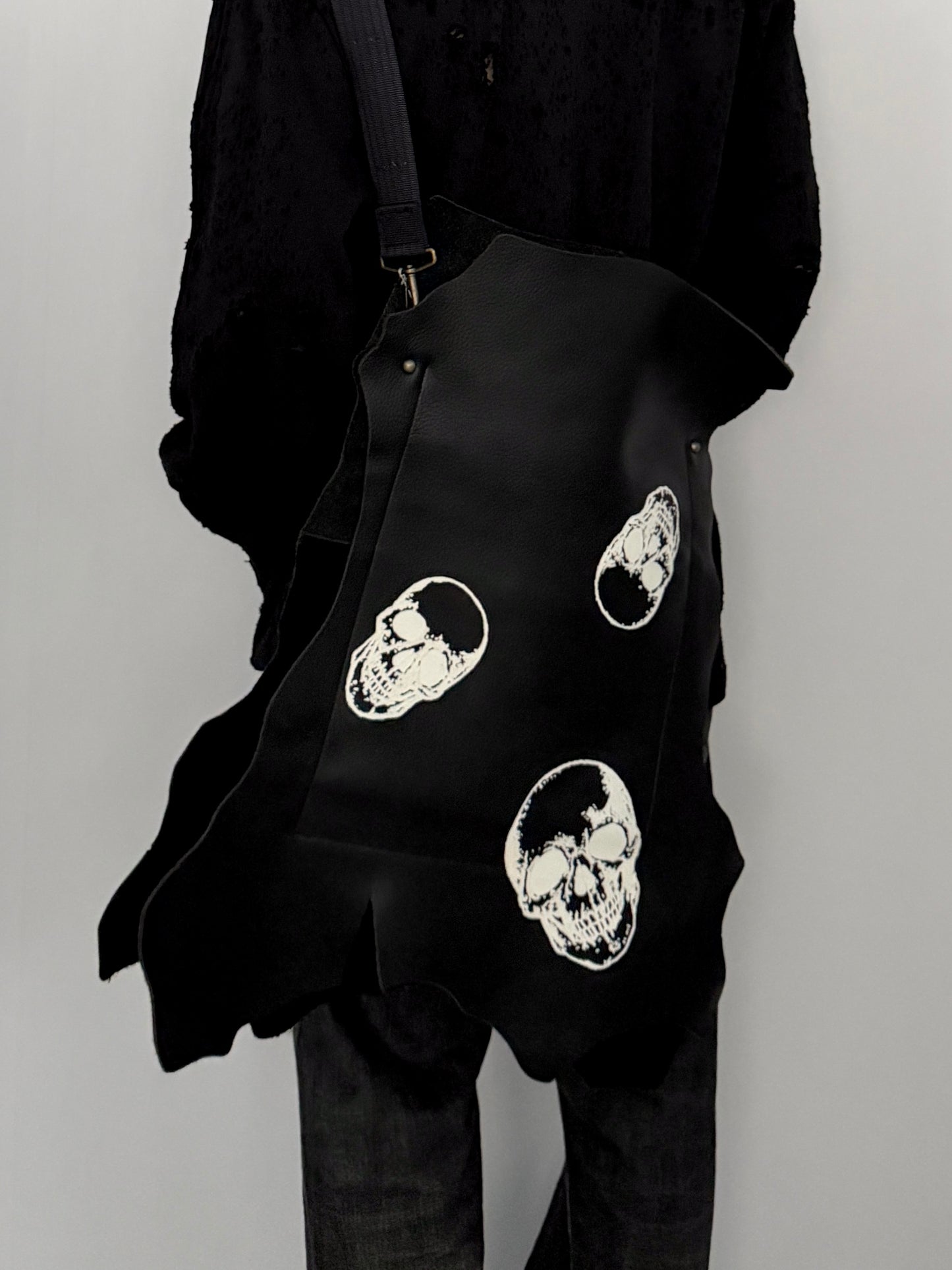 Beauty Beast Black Skull Bag