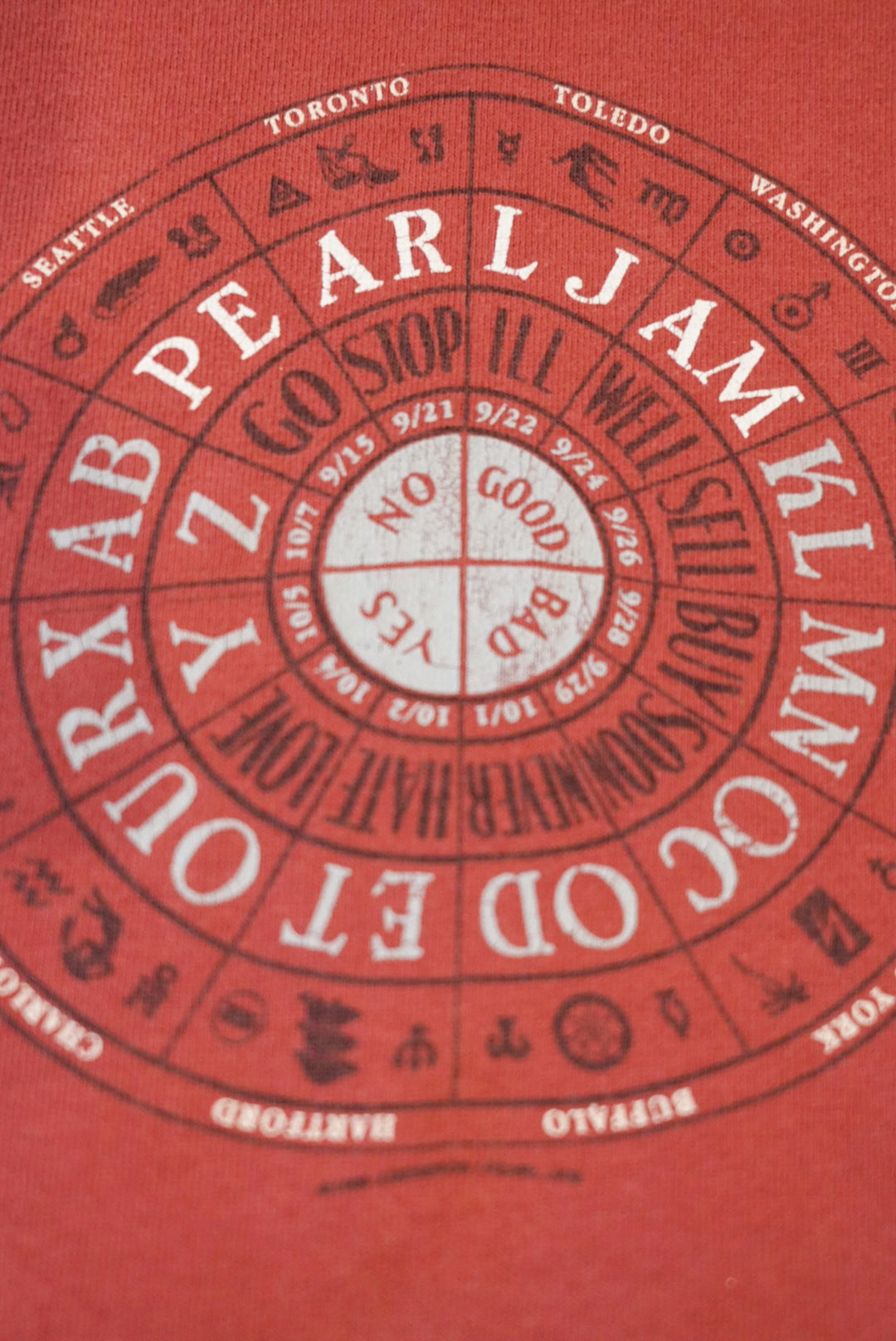 PEARL JAM 90s T-shirt Red Size XL