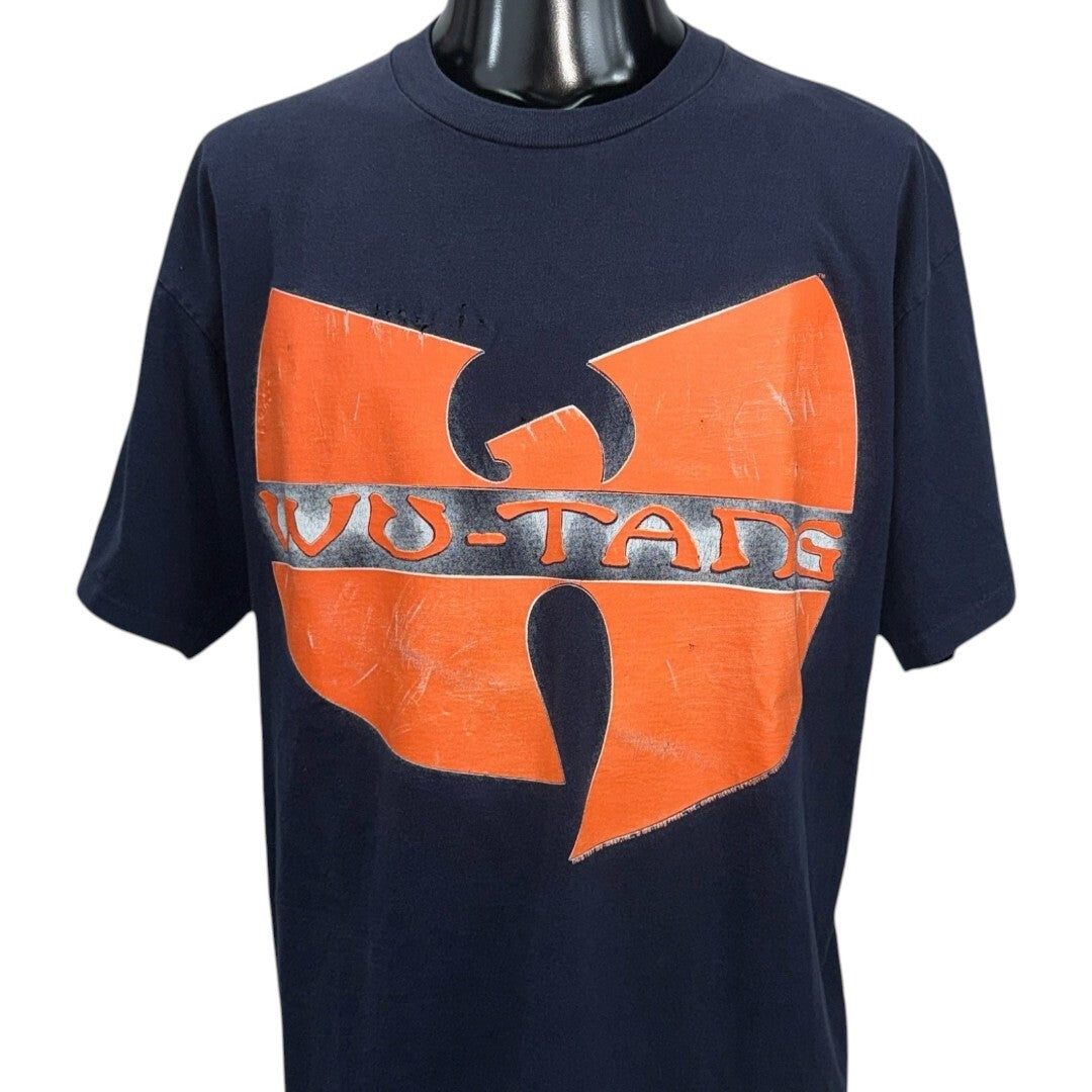 WU-TANG CLAN 90s 1997 Copyright Big Logo Vintage Tee Size L
