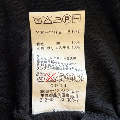 Yohji Yamamoto Y's Black Long Sleeve Shirt Size XS