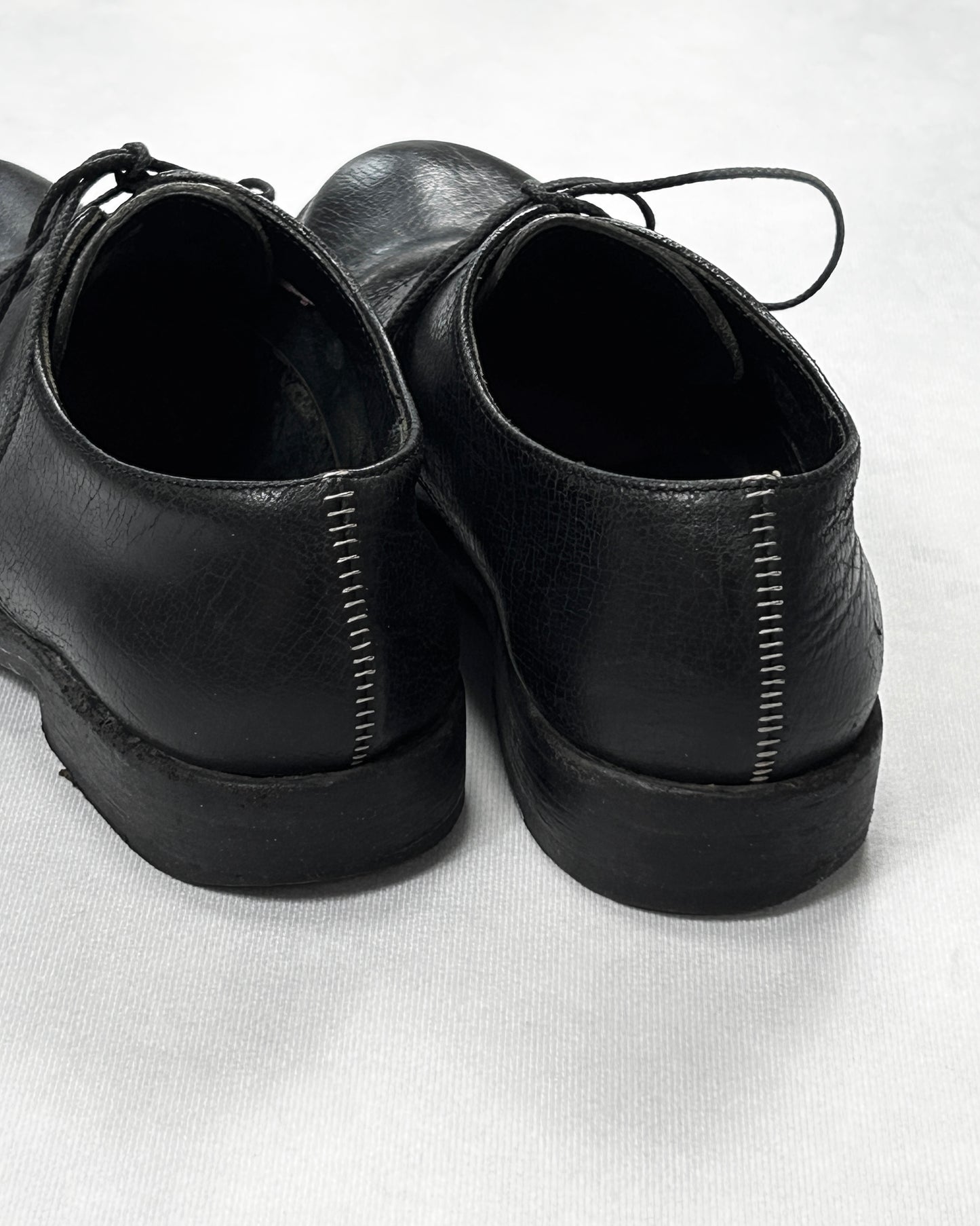 10sei0otto Cracked Leather Derby Shoes Size 10