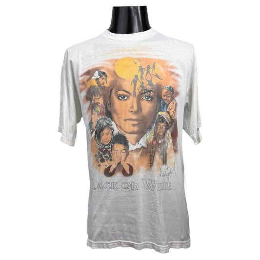 MICHAEL JACKSON 90s Black Or White Euro Vintage Size L
