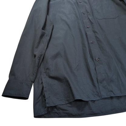 S'YTE Black Cotton Broad Regular Collar Long Sleeve Shirt Size 4