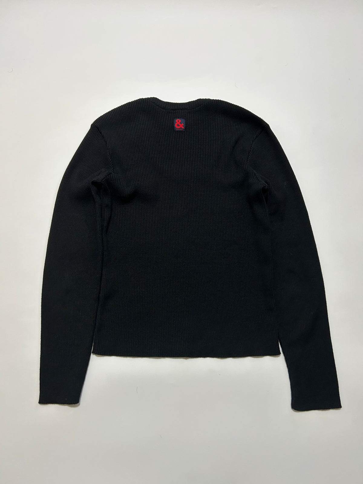 DOLCE&GABBANA 2000s Ribbed Knit Sweater Black Size 44