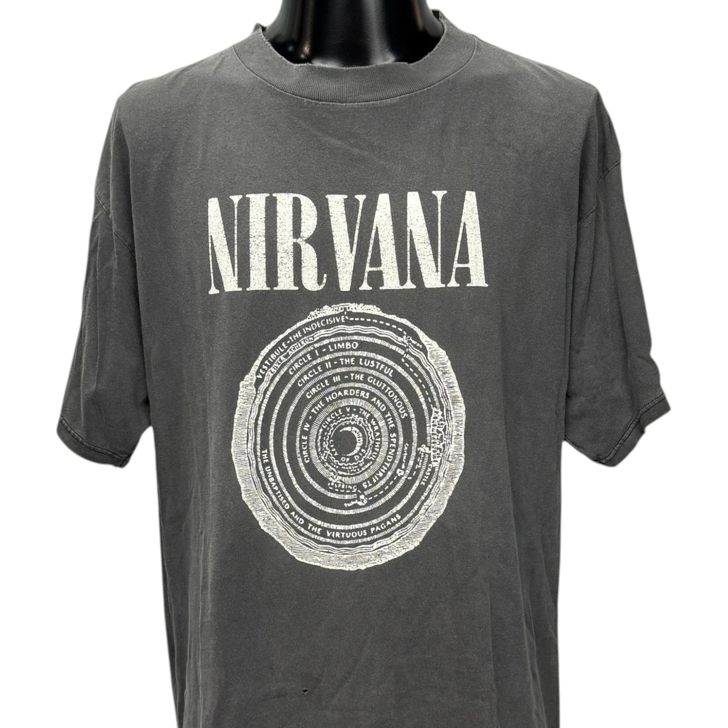 NIRVANA 90s "VESTIBULE" Faded Vintage Giant Tag T-Shirt Size XL