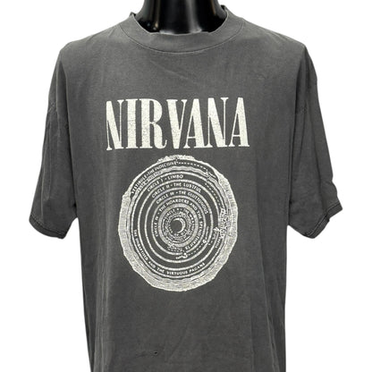 NIRVANA 90s "VESTIBULE" Faded Vintage Giant Tag T-Shirt Size XL