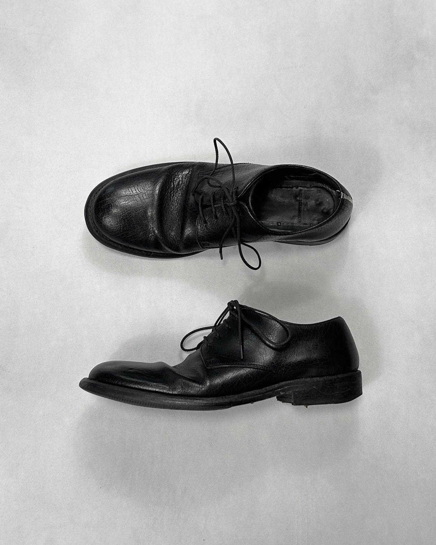 10sei0otto Cracked Leather Derby Shoes Size 10