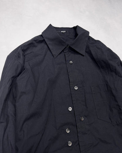 Yuji Yamada Asymmetrical Layered Hem Shirt Black Size 2