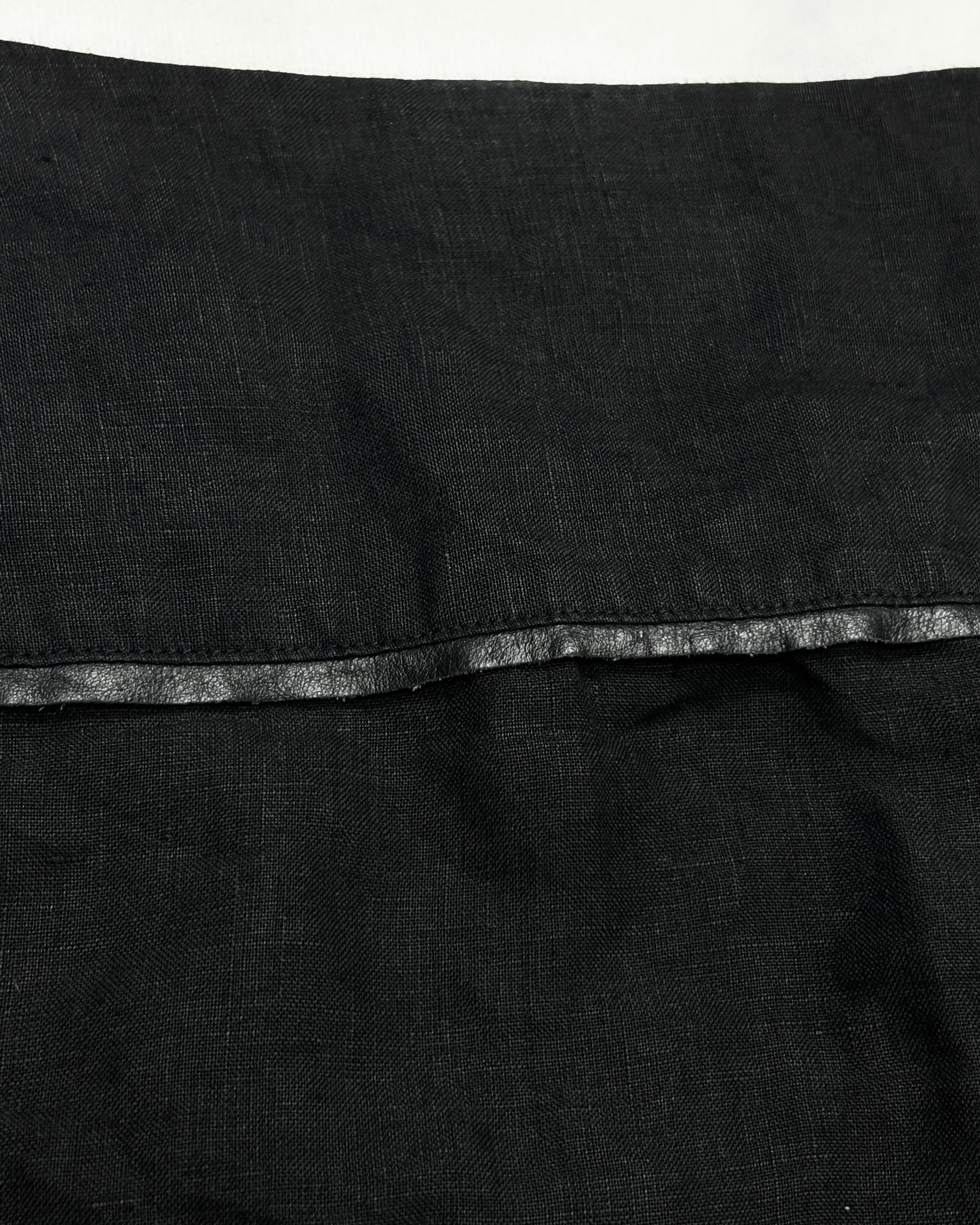 Isamu Katayama Backlash Cowhide Seam Linen Tee Size L