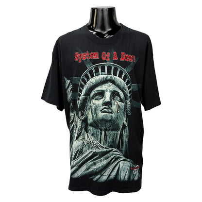 SYSTEM OF A DOWN Y2K "STATUE OF LIBERTY" Band T-Shirt Size XL