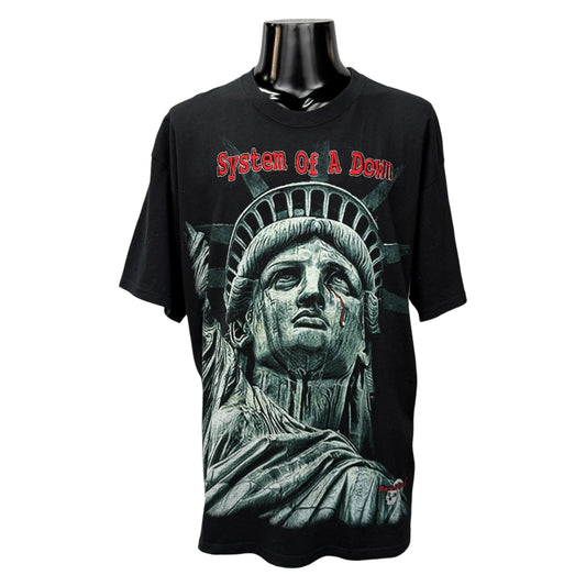 SYSTEM OF A DOWN Y2K "STATUE OF LIBERTY" Band T-Shirt Size XL