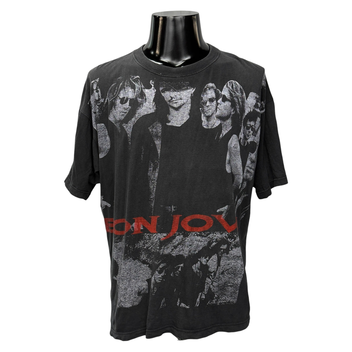 BON JOVI 90s Vintage "Keep The Faith" AOP T-Shirt Size XL