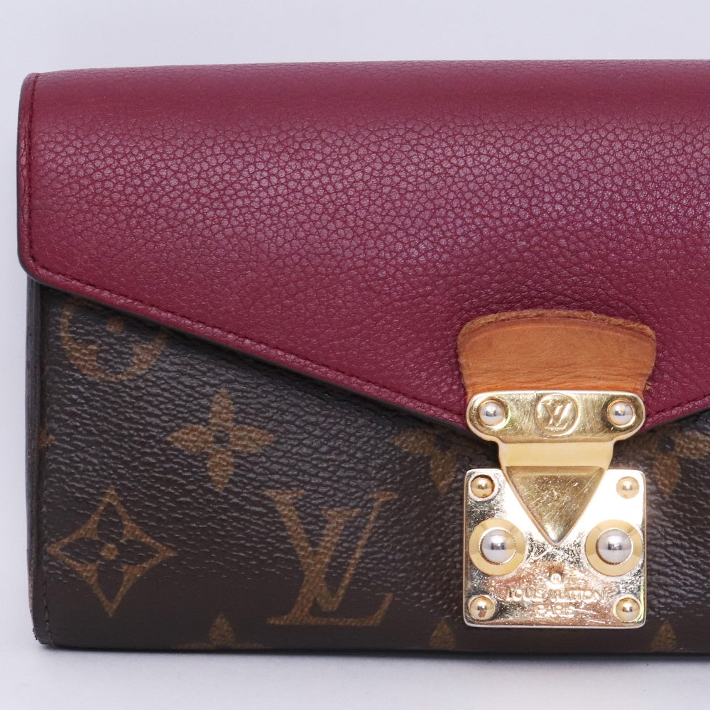 LOUIS VUITTON Monogram Portefeuille Wallet Brown Size F