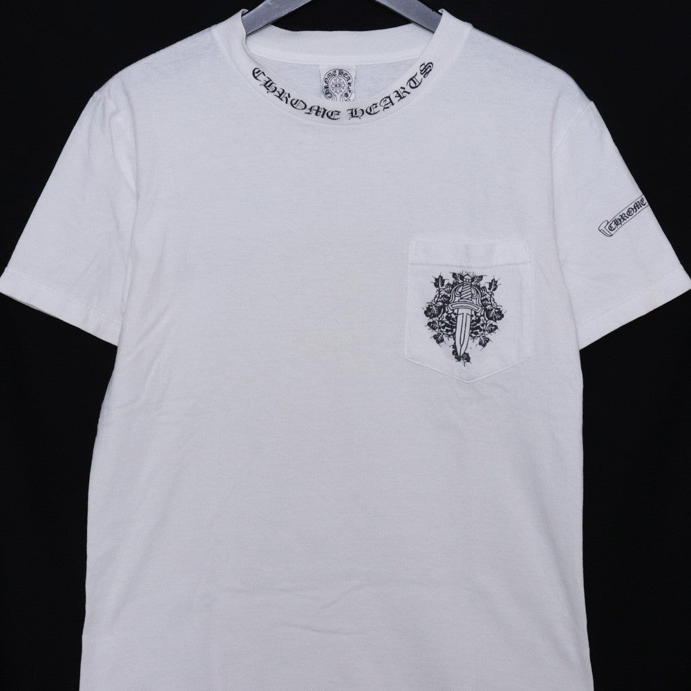 CHROME HEARTS OLD VINE DAGGER LOGO T-Shirt White Size S