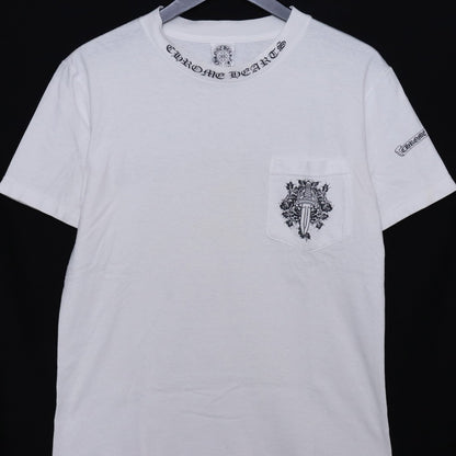 CHROME HEARTS OLD VINE DAGGER LOGO T-Shirt White Size S