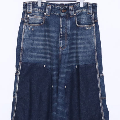 BALENCIAGA Grunge Ripped Baggy Denim Blue Size S
