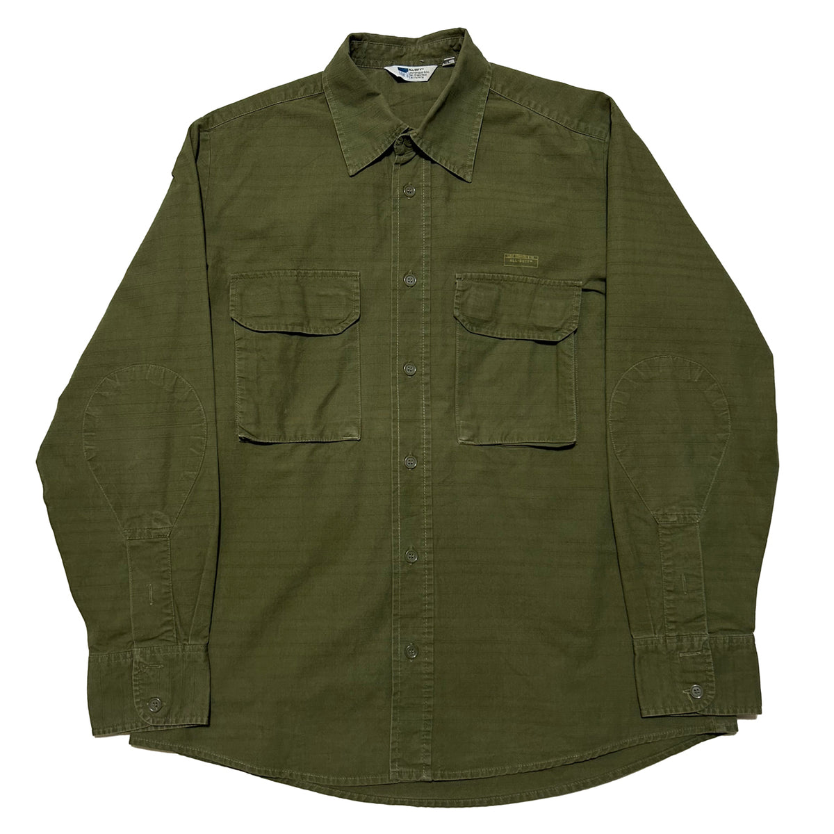LEVIS 1990s Velcro Pocket Long Sleeve Shirt Olive Size L