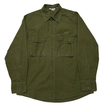 LEVIS 1990s Velcro Pocket Long Sleeve Shirt Olive Size L