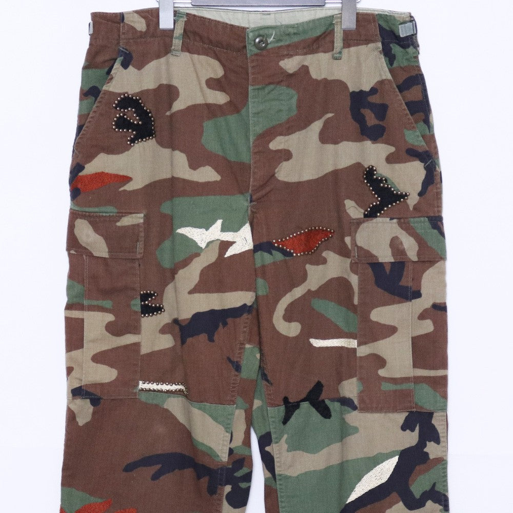 INNOCENCE NY Remake Camo Cargo Pants Khaki Brown Size L