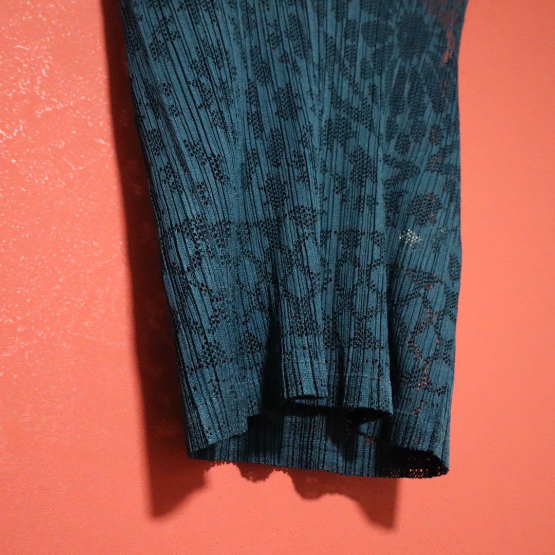 Vintage PLEATS PLEASE Sheer Pleated Patterned Tank Size 3