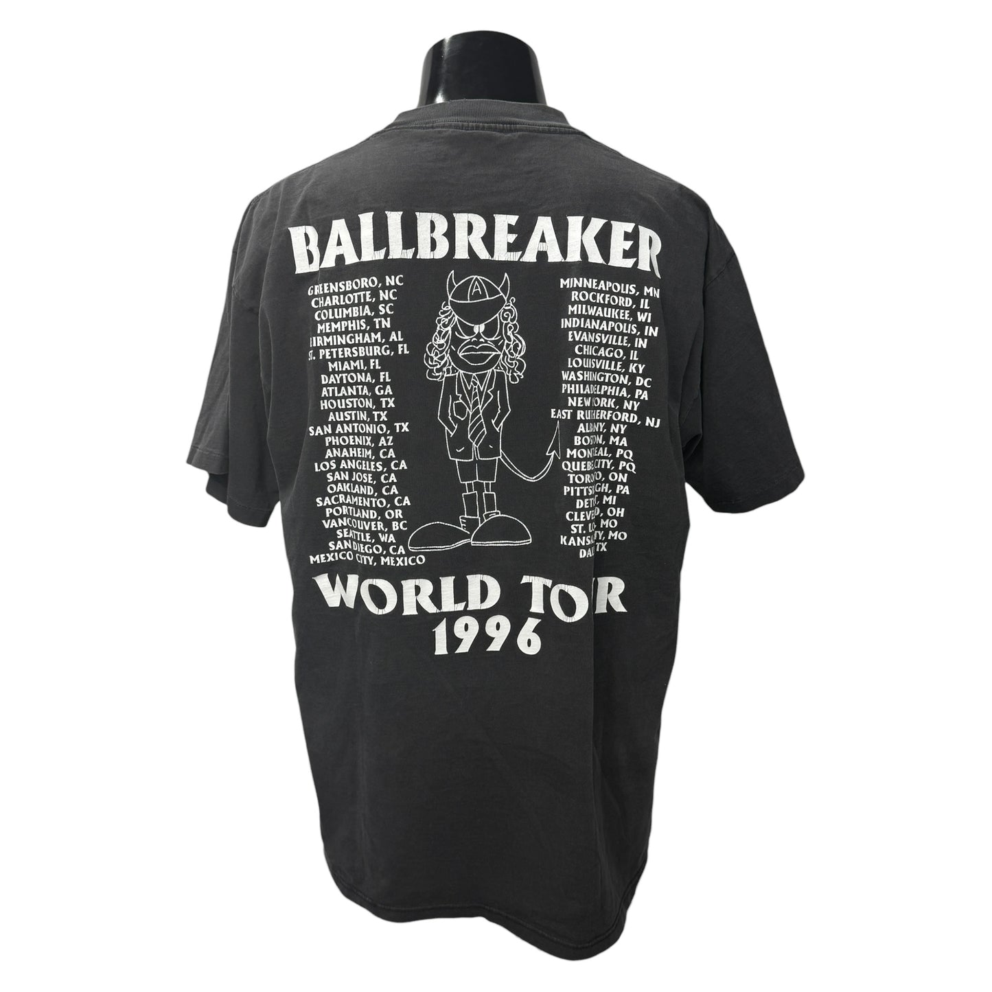 AC/DC 96 BALLBREAKER WORLD TOUR T-Shirt Size XL