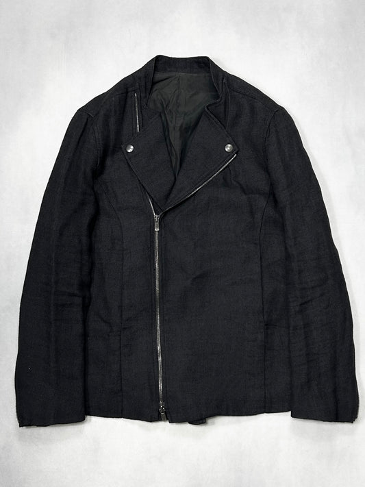 Diet Butcher Slim Skin Linen Double Rider Jacket Size 1