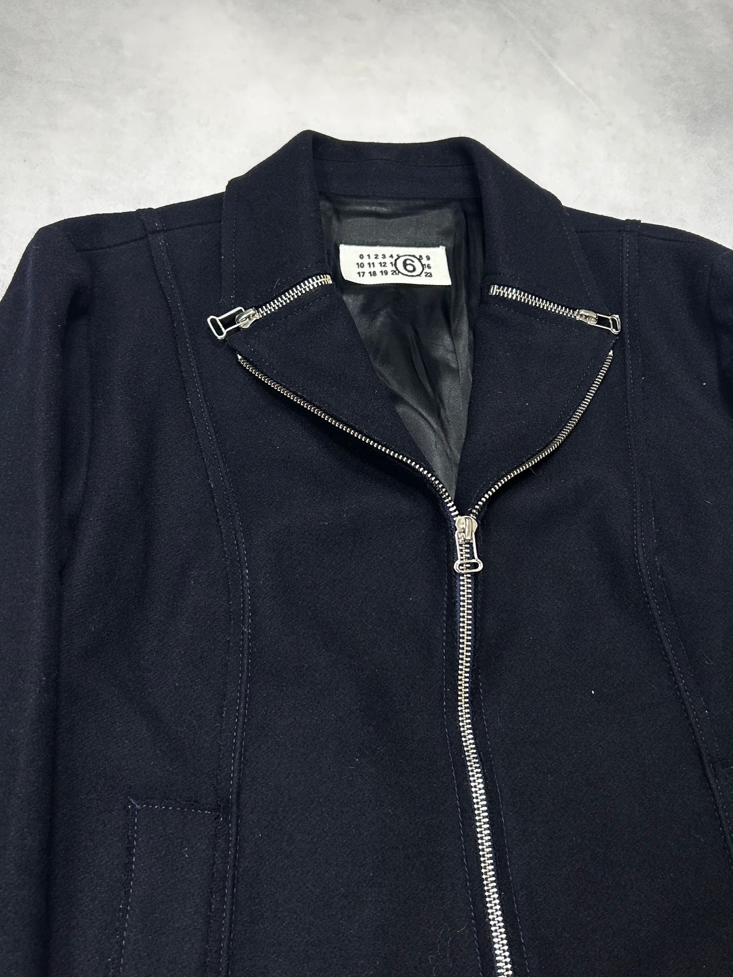 Maison Margiela F/W2006 Full Zip Navy Coat Size 42