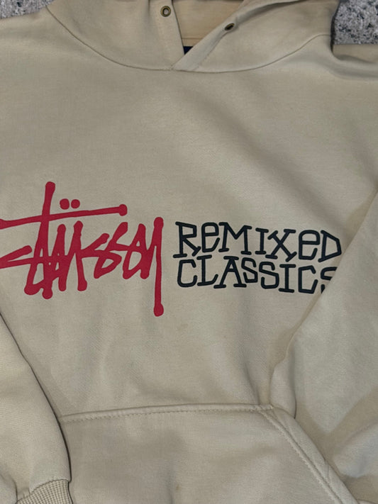 Stussy Harleyman Cream Hoodie Size L