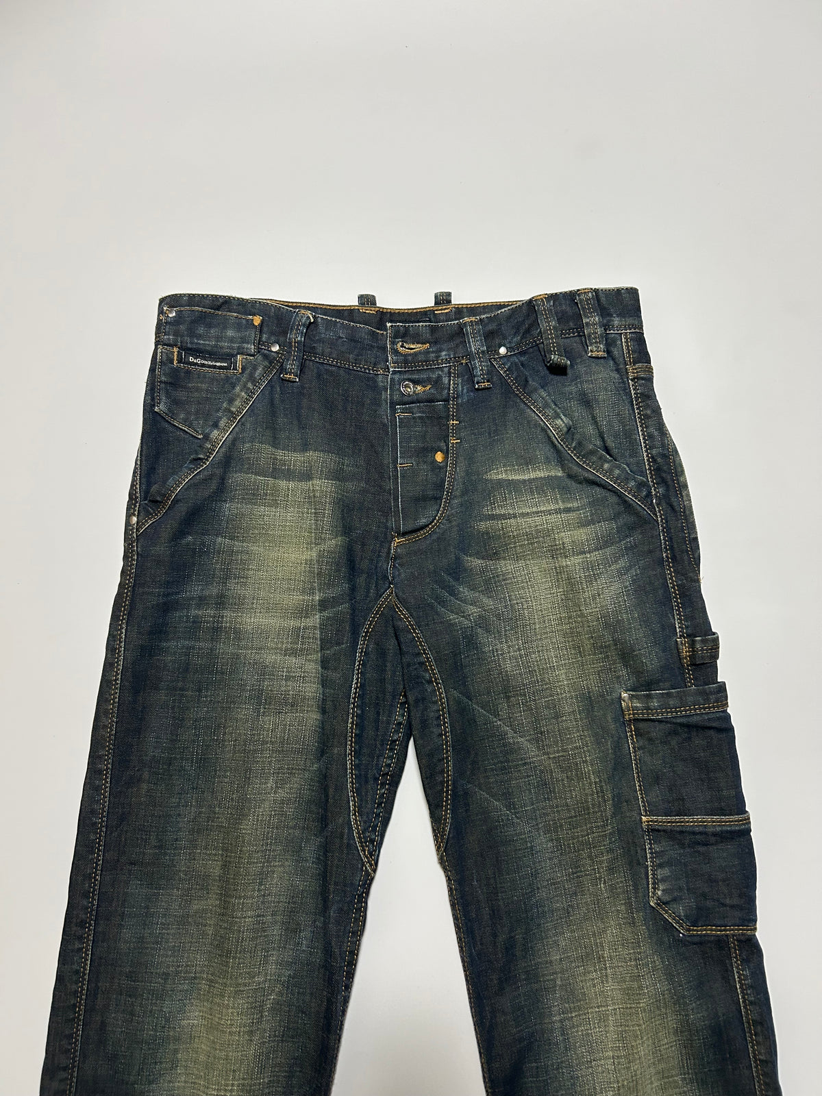 Dolce & Gabbana D&G 2000s Indigo Painter Jeans Size 44