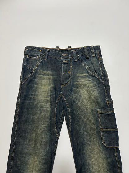Dolce & Gabbana D&G 2000s Indigo Painter Jeans Size 44