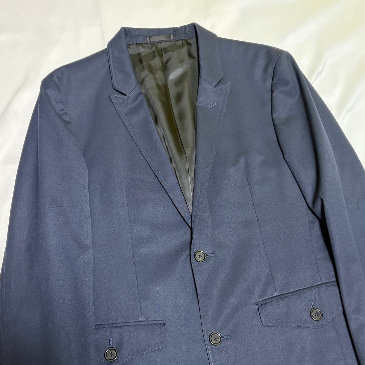 BURBERRY BLACK LABEL Navy Wool/Poly Tailored Jacket Size L