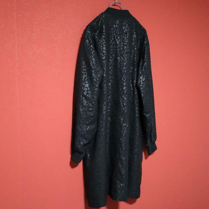 BLACK COMME des GARCONS 21AW Leopard Long Coat Size L
