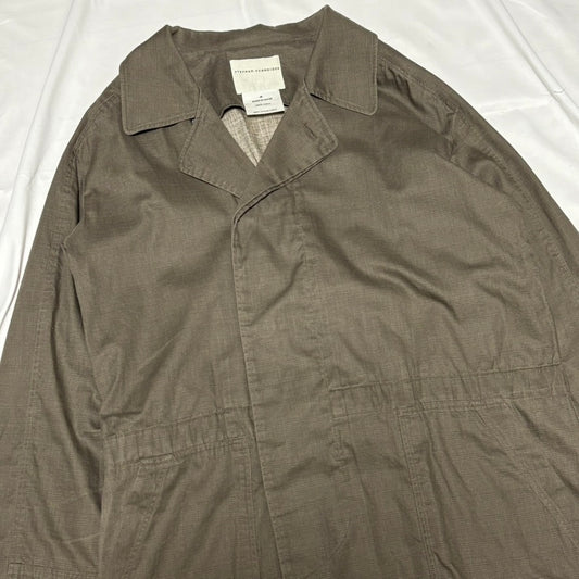 STEPHAN SCHNEIDER Khaki Cotton Balmacaan Coat Size 4