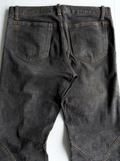 TORNADO MART Panel Seam Black Flare Jeans Size L