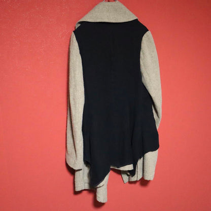 Yohji Yamamoto 05AW Beige Silk Panel Shawl Collar Size 3