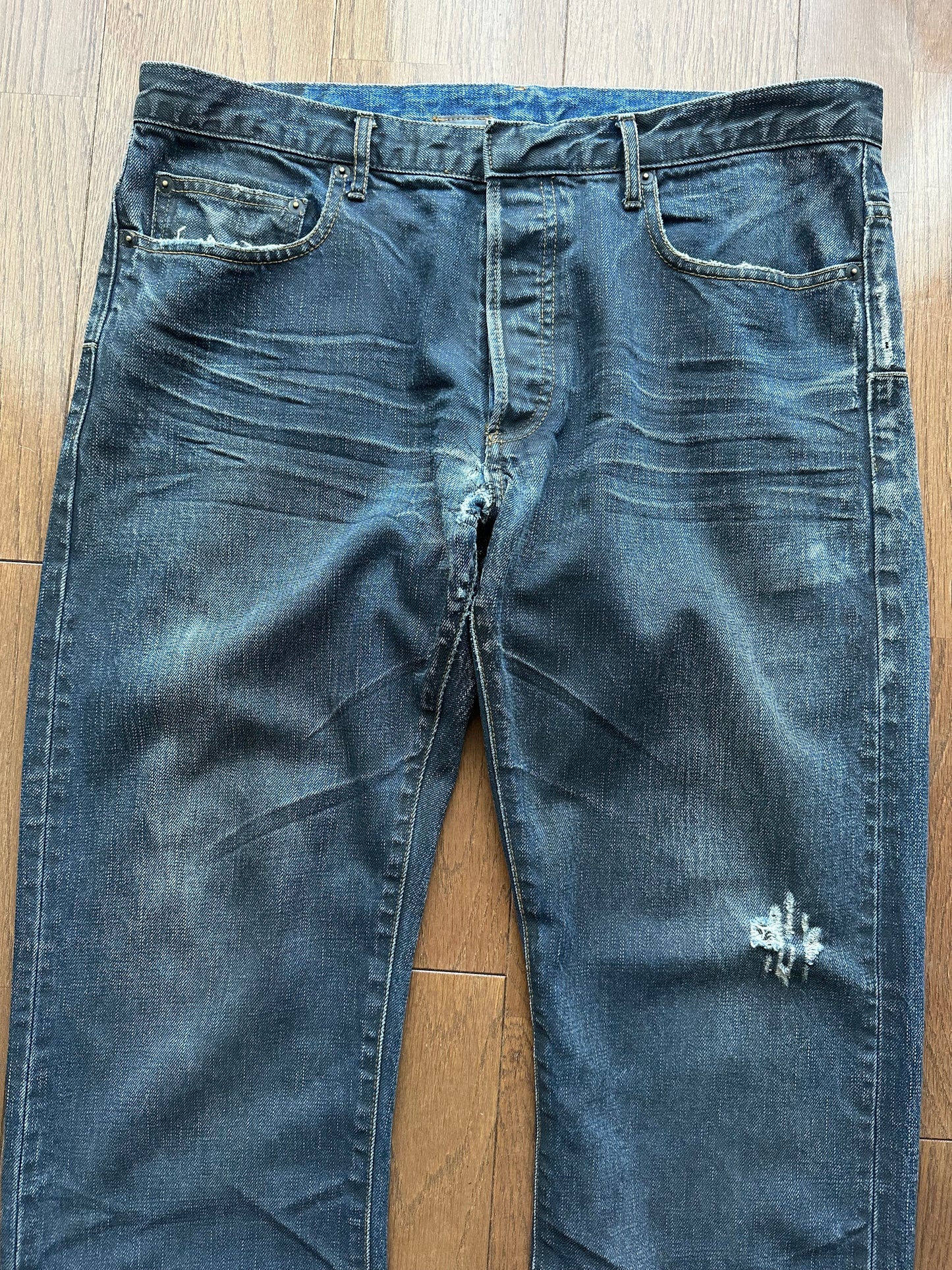 Dior Homme SS03 Mud Waxed Clawmark Jeans